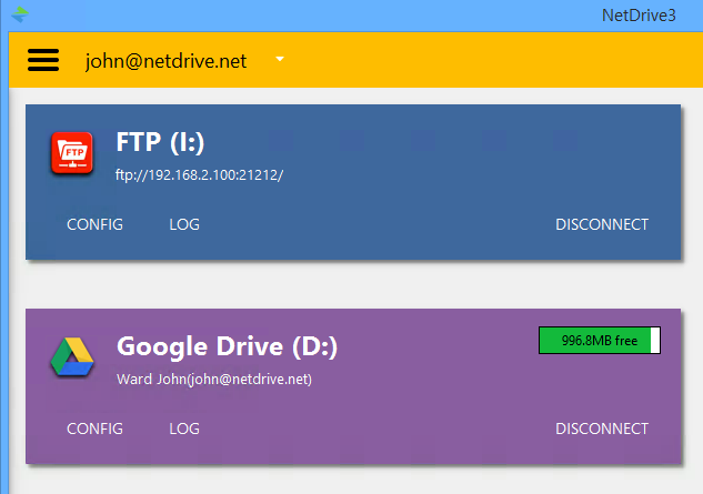 Screenshot of NetDrive